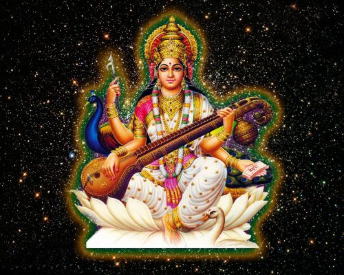 Сарасвати, индуистская покровительница музыки